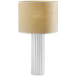 Primrose Table Lamp - White / Natural Linen