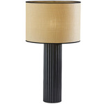 Primrose Table Lamp - Black / Natural Linen