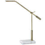 Vera Desk Lamp - White / Antique Brass