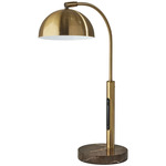 Bolton Color-Select Desk Lamp - Antique Brass / Brown Marble / Frosted