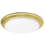 Baron Color-Select Ceiling Flush Light - Satin Brass / Frosted