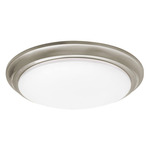 Baron Color-Select Ceiling Flush Light - Satin Nickel / Frosted