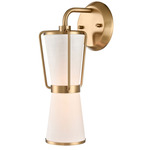 Layla Wall Sconce - Brushed Brass / White Linen