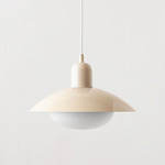 Arundel Mushroom Outdoor Pendant - Bone / Bone Shade