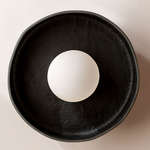 Ceramic Disc Outdoor Surface Mount - Black / Black Clay