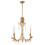 Palm D Or Chandelier - Gold / Crystal