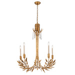 Palm D Or Chandelier - Gold / Crystal