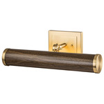 Coates Picture Light - Brushed Brass / Dark Wood