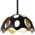 Pebbles Convertible Pendant - Black / Frosted