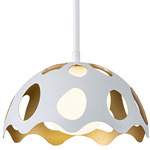 Pebbles Convertible Pendant - White / Frosted