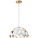 Pebbles Convertible Pendant - White / Frosted