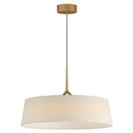 Paramount Pendant - Natural Aged Brass / Off White