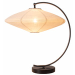 Roswell Table Lamp - Matte Black / White Linen