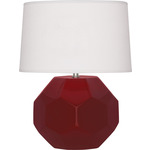 Franklin Table Lamp - Sangria / Oyster Linen