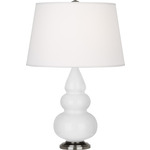 Triple Gourd Small Table Lamp - Daisy / Pearl Dupioni