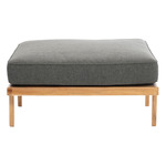 Rib Outdoor Ottoman Cushion - Dark Grey