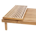 Rib Outdoor Ottoman Top Tray - Teak Wood