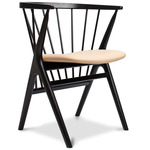 No. 8 Dining Chair - Black Oak / Spectrum Honey Leather