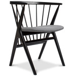 No. 8 Dining Chair - Black Oak / Remix Light Grey