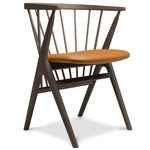 No. 8 Dining Chair - Dark Oiled Oak / Victory Cognac Leather