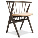 No. 8 Dining Chair - Dark Oiled Oak / Spectrum Honey Leather