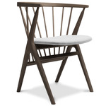 No. 8 Dining Chair - Dark Oiled Oak / Remix Light Grey