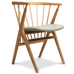 No. 8 Dining Chair - Natural Oiled Oak / Dunes Light Grey Leather