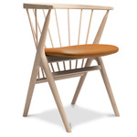 No. 8 Dining Chair - White Oiled Oak / Victory Cognac Leather