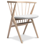 No. 8 Dining Chair - White Pigmented Lacquer Oak / Remix Light Grey