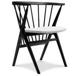 No. 8 Dining Chair - Black Beech / Remix Light Grey