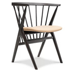 No. 8 Dining Chair - Dark Stained Beech / Spectrum Honey Leather