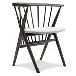 No. 8 Dining Chair - Dark Stained Beech / Remix Light Grey