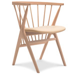 No. 8 Dining Chair - Natural Oiled Beech / Spectrum Honey Leather