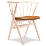 No. 8 Dining Chair - Soaped Beech / Victory Cognac Leather