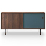 No. 11 Sideboard - Walnut / Black / Blue