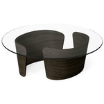No. 7 Glass Top Lounge Table - Dark Oiled Oak / Clear