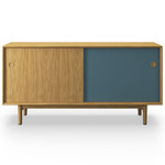 No. 11 Sideboard - Natural Oiled Oak / Black / Blue