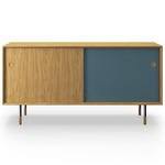 No. 11 Sideboard - Natural Oiled Oak / Black / Blue