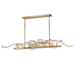 Lillet Linear Pendant - Gold / Clear Beveled