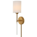 Awyr Dual Mount Wall Light - Brass / White