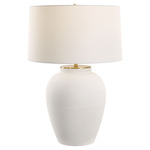 Adelaide Table Lamp - White / White