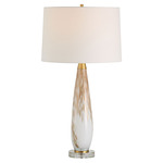 Lyra Table Lamp - Metallic Gold / White