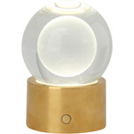 Mina Portable Table Lamp - Natural Brass