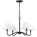 Eldon Chandelier - Midnight Black / White Linen