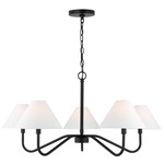 Eldon Chandelier - Midnight Black / White Linen