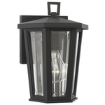 Witley Outdoor Wall Light - Textured Black / Clear Beveled