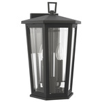 Witley Outdoor Wall Light - Textured Black / Clear Beveled