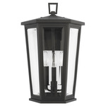 Witley Outdoor Wall Light - Textured Black / Clear Beveled