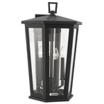 Witley Outdoor Wall Light - Textured Black / Clear Beveled