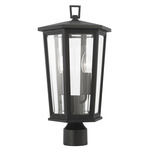 Witley Outdoor Post Light - Textured Black / Clear Beveled